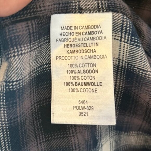 The Original Buck Camp Legendary Whitetails Flannel Button Down Mens Medium Fall - Picture 7 of 8